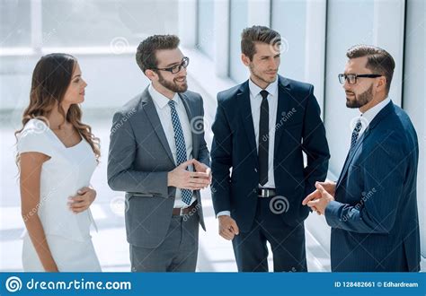 Group Of Business People Talking ,standing In The Office Stock Image ...
