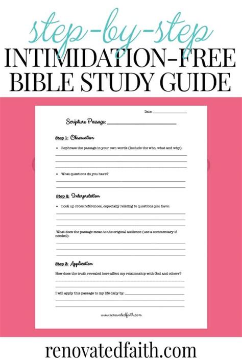 Free Printable Bible Study Guide Churchgistscom