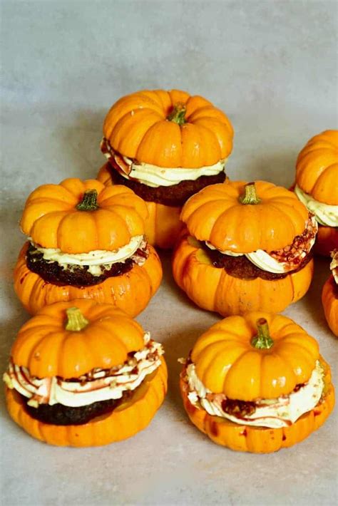 Mini Pumpkin Cakes With Coconut Cream Frosting Alphafoodie