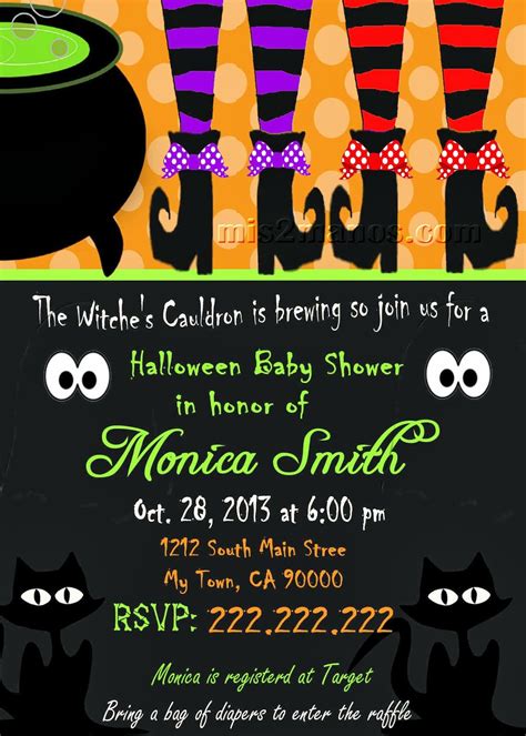 25 ghost halloween party invitation cards for kids adults, vintage birthday or wedding bridal baby shower paper invites, scary white costume dress up, horror diy spooktacular house bash idea printable. Mis 2 Manos: Made by My Hands: Halloween Baby Shower ...