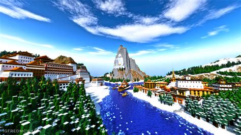 Paro valley is one of the most populated area in the country. New Paro - Buddhist City | Contest Entry Minecraft Map