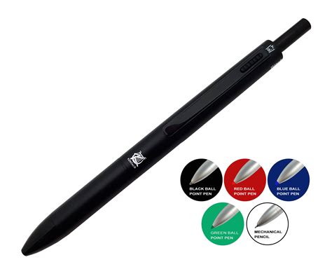 Multifunction Pen 5 In 1 Mechanical Pencil With Black Blue Red And