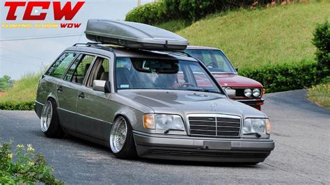 Mercedes W124 Bagged On BBS RS Rims Tuning Build By Iamnicpro YouTube