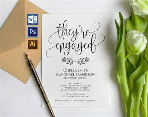 16 Engagement Invitation Card Designs And Templates Psd Ai Indesign