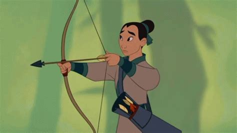 The three men try to bond with mulan in the pond. Sheepish Smile - Mulan GIF - Mulan Disney Cartoon - Discover & Share GIFs