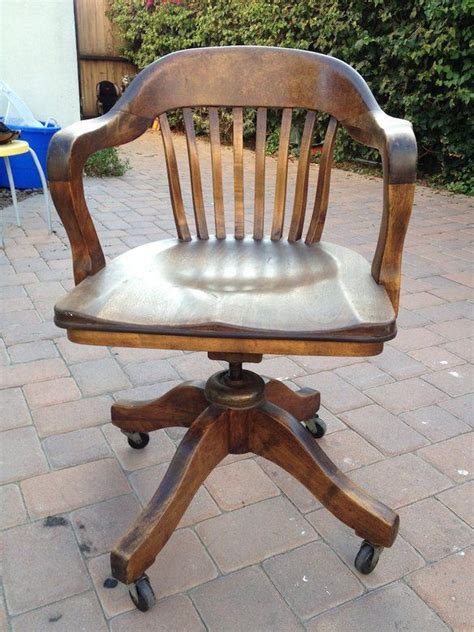 Antique deco wooden chair swivel office today, at the desk, we place various armchairs for our comfort. 2 Vintage Wood Swivel Office Chairs | Vintage office chair, Craftsman chairs, Chair