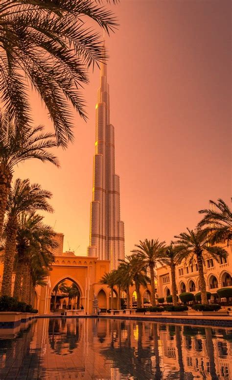 Burj Khalifa At Sunset Travel Around The World Burj Khalifa Dubai