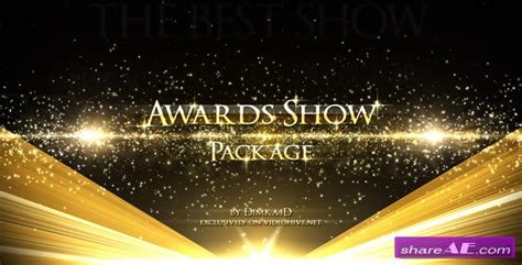 Gold shapes and golden sparkle particles will definitely attract viewers eyes. Awards Show Package 6625944 - After Effects Project ...