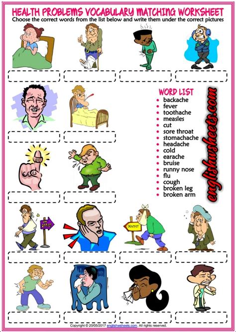 Spa fitness gym workout massage vocabulary and dialogs 18. Resultado de imagen de vocabulary about illnesses pdf | Juegos en ingles, Ingles niños ...
