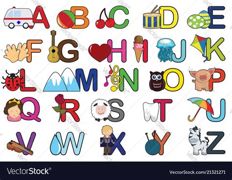 Alphabet Letters Royalty Free Vector Image Vectorstock