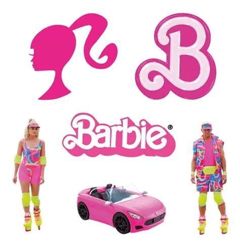 Kit Barbie Base Rígida 6 Pzas Figuras Coroplast Lona 2x2m Envío Gratis