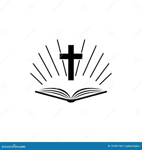 Holy Bible Flat Icon Or Logo Stock Vector Illustration Of Object