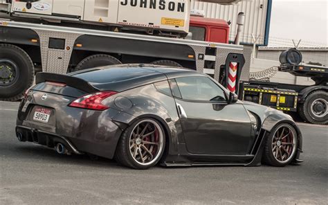 Download Wallpapers Nissan 370z Supercats Tuning Stance Japanese