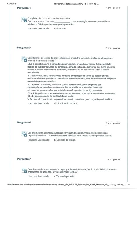 Avalia O Estudos Disciplinares Xv Nota Estudos Disciplinares Xv Unip