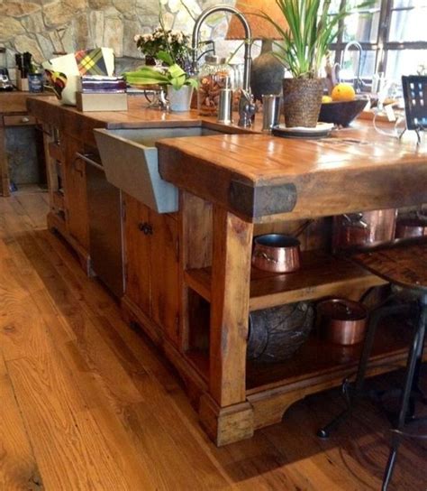Awesome Rustic Kitchen Island Design Ideas 07 Pimphomee Rustic