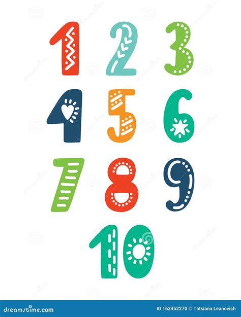Numbers 1 10 Numbers Typography Art Drawings For Kids Number Drawing