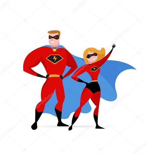 Super Hero Couple Woman And Man Stock Vector Image By ©marish 101199746