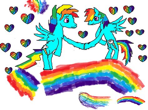 Rainbow Dash And Rainbow Blitz Love Rainbow By Cynder45667 On Deviantart