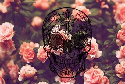 Skull Sugar Tattoo Pretty Skulls Flowers Flower