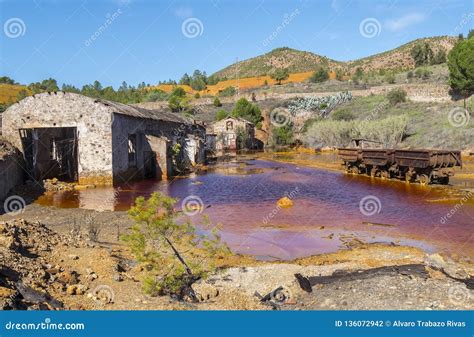 Remains Of The Old Mines Of Riotinto In Huelva Spain Stock Photo