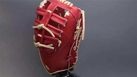 44 Pro Custom Baseball Glove Signature Series Maroon Blonde Closed Back First Base Mitt Youtube