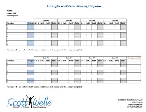 3 Weight Training Spreadsheet Templates Word Excel Formats