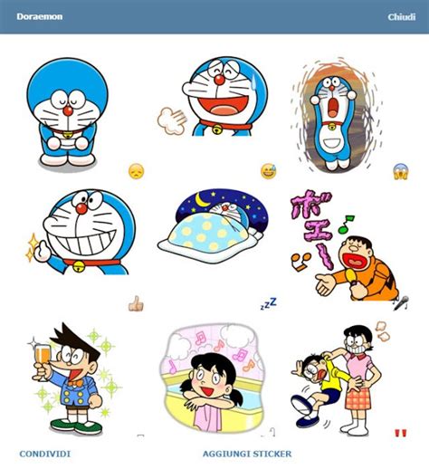 Telegram Stickers Doraemon Emoji