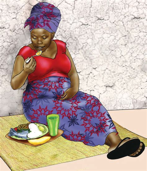 Maternal Nutrition Pregnant Woman Eating Healthy Meal 01 Niger Iycf Image Bank