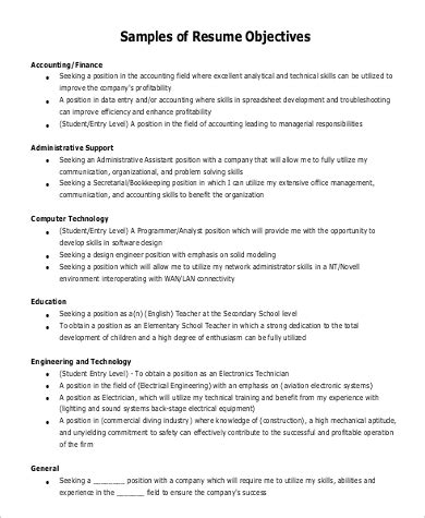 These resume objective examples show you how to include an objective on your resume the right way. FREE 7+ Sample General Objective for Resume Templates in PDF