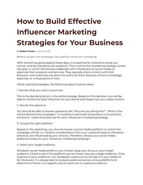 Ppt How To Build Effective Influencer Marketing Strategies For Your