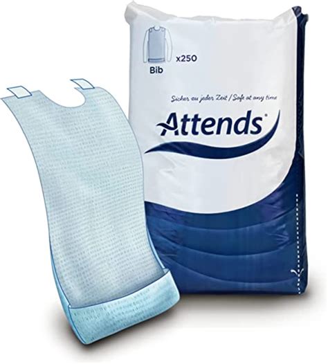 Attends Disposable Bibs Single Package Of 250 Units Uk