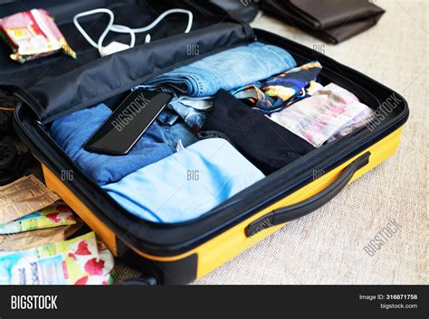 Open Suitcase Mens Image And Photo Free Trial Bigstock