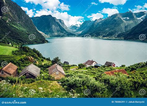 Amazing Norwegian Lake Stock Image Image Of Lake North 78086391