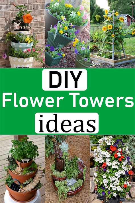 12 Diy Flower Tower Ideas For Home Decor Craftsy