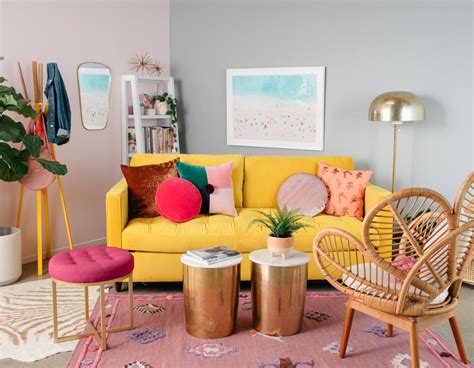 Two Ways To Style A Mustard Couch Oh Joy