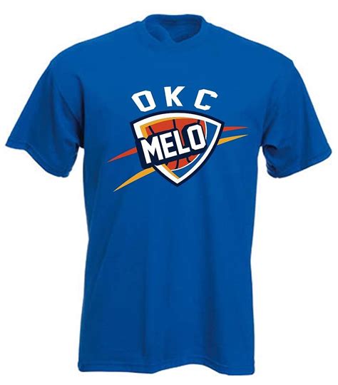 Blue Oklahoma City Melo Logo T Shirt Stellanovelty