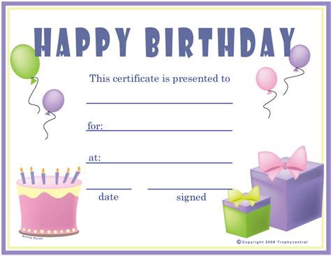 8 Best Images of Printable Certificates For Boys Birthday - Happy