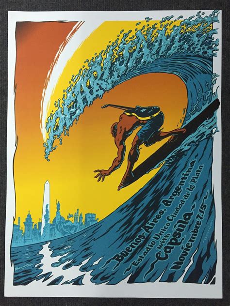 Artist Edition Pearl Jam Damian Fulton Buenos Aires Argentina Poster