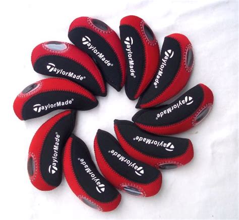 Taylormade Golf Iron Covers 10pcsset Blackred New Model Uk