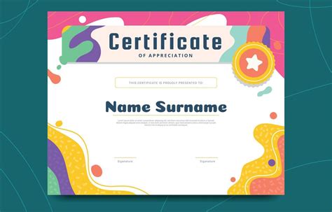 Colorful Creative Certificate 21106489 Vector Art At Vecteezy