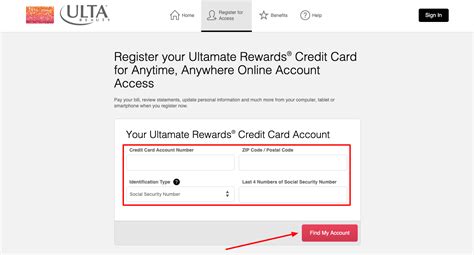 Gather your credit card and payment information, including your card number or social security number, your bank account information and the amount you want to pay. comenity.net/ultamaterewardscreditcard - Ultamate Rewards Credit Card - Manage your account ...