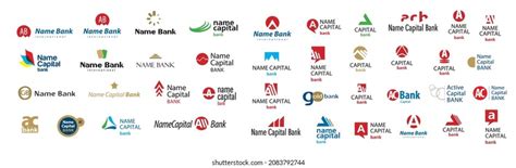 Set Vector Logos Banks Finance On Stock Vector Royalty Free