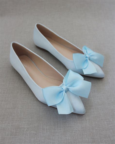 Chic Satin Pointy Toe Flats With Oversized Satin Bow Perfect