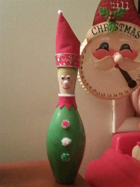 Elf Bowling Pin Christmas Party Vintage Christmas Xmas Christmas