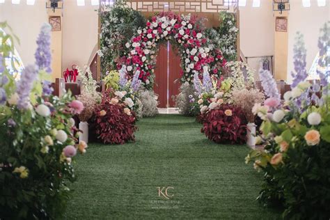 Wedding Ceremony Of Wendell Gretchen Floral Arch Bridal Entrance