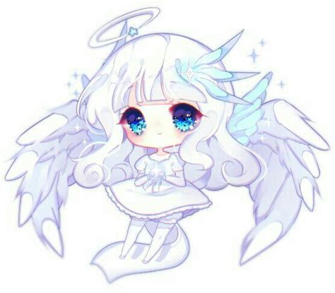 White Angel Anime Chibi Drawings Kawaii Chibi