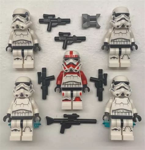 5 Lego Imperial Stormtrooper Shock Trooper Minifigs Star Wars Figures
