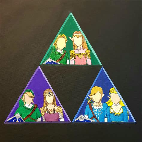 Oc Oot Tp Botw Painted My Three Favourite Zeldas But None Of My