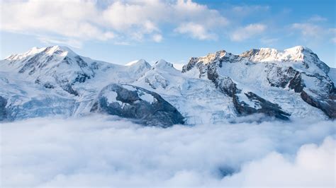 Snowy Mountains 4k Wallpaper Imagesee