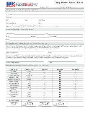 In fact, in some states, you might be denied unemployment benefits if you are fired for refusing to take a drug test. Drug Test Results Maker - Fill Online, Printable, Fillable ...